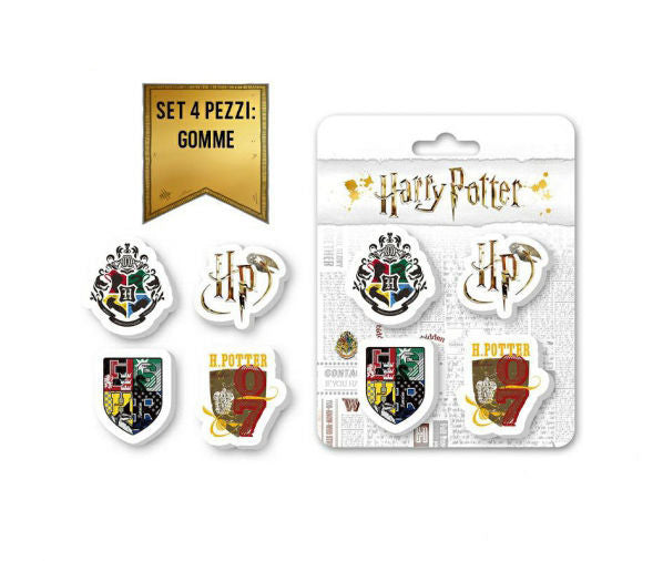 Harry Potter Stationary Set 4 Gomme Per Cancellare