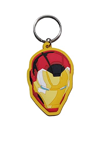 Marvel Iron Man Head Rubber Keychain Portachiavi