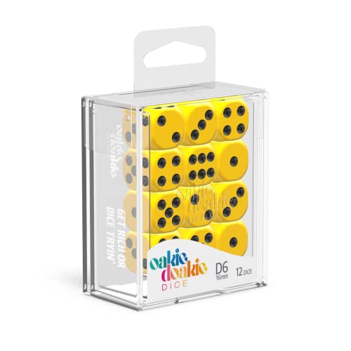 Set Dadi Dice D6 Dice 16 Mm Solid/Yellow (12)