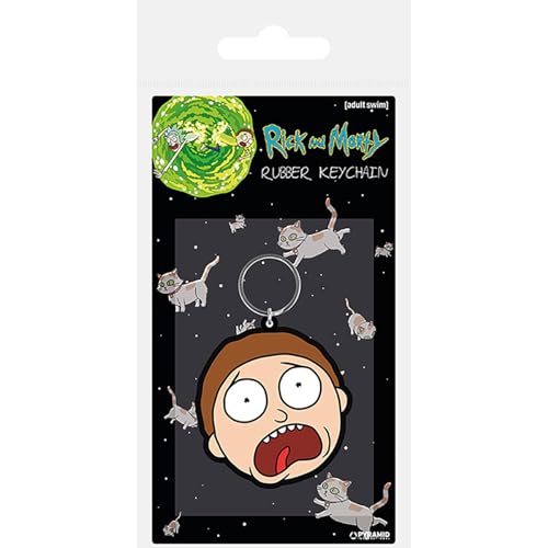 Rick And Morty Terrified Morty Rubber Keychain Portachiavi