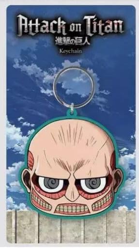 Attack On Titan Titan Colossal Chibi Rubber Keychain Portachiavi