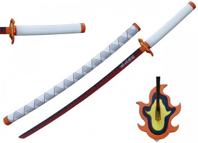 Demon Slayer Mini Katana Con Supporto Kyojuro Rengoku