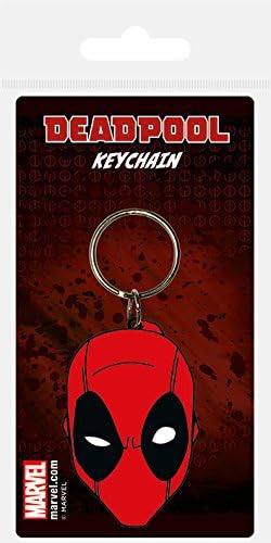 Deadpool Face Rubber Keychain Portachiavi
