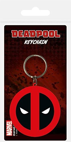 Deadpool Symbol Rubber Keychain Portachiavi