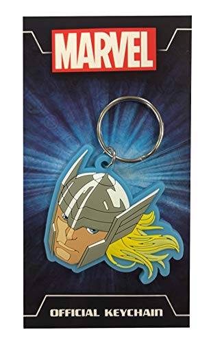 Marvel Thor Head Rubber Keychain Portachiavi
