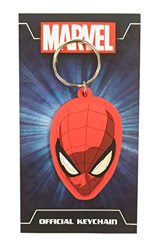 Marvel Spider-Man Head Rubber Keychain Portachiavi