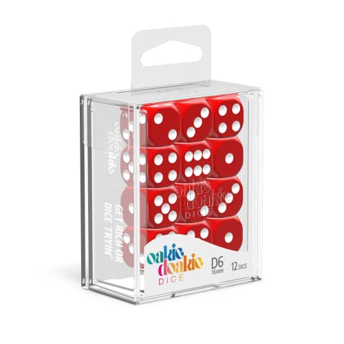 Set Dadi Dice D6 Dice 16 Mm Solid/Red (12)
