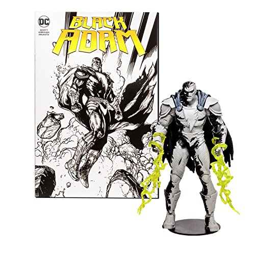 Black Adam Variant Action Figure + Black Adam Comic