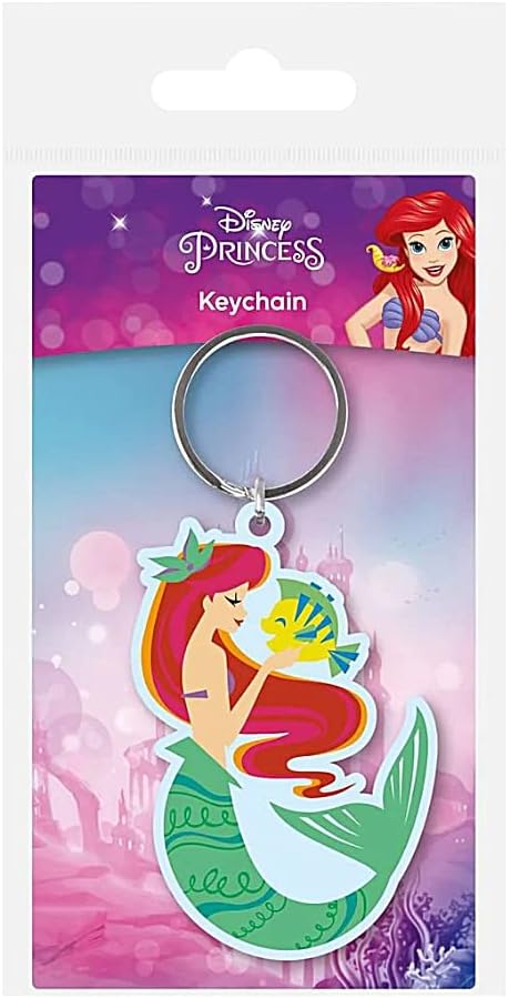 Ariel And Flounder Rubber Keychain Portachiavi