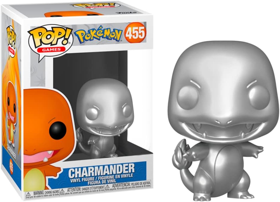 Pokemon Charmander Silver Metallic Pop
