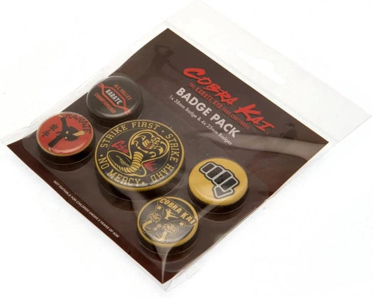 Cobra Kai No Mercy Badge Pack Set 5 Spille