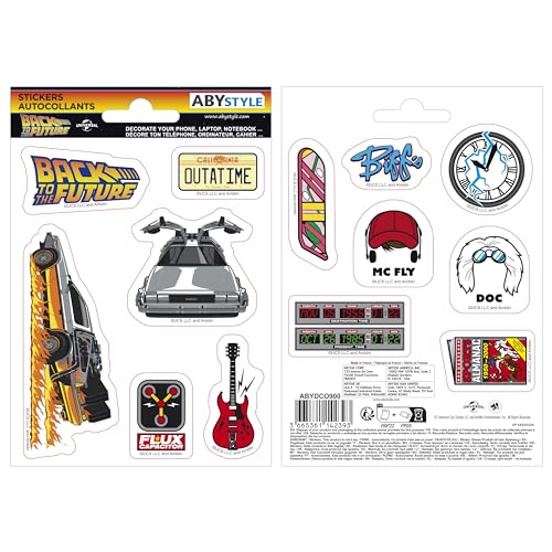 Back To The Future Stickers - Adesivi 2 Fogli 16x11 Cm