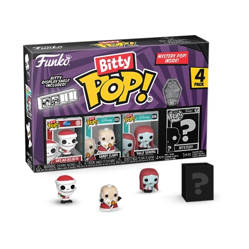 Nightmare Before Christmas Nbx Santa Jack Bitty Pop 4 Pack