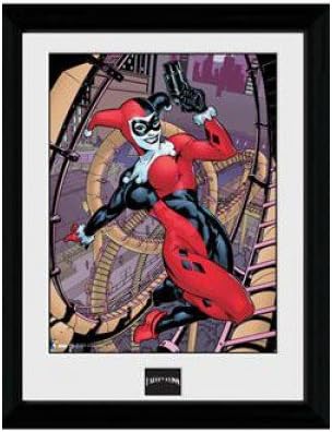 Batman Comic - Harley Quinn Stampa Con Cornice 30x40 Cm