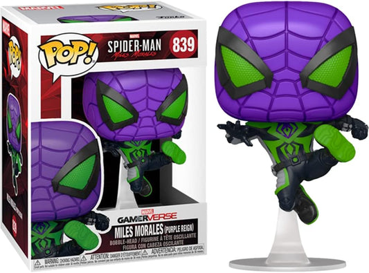 Miles Morales Purple Reign Suit Metallic #839 Pop