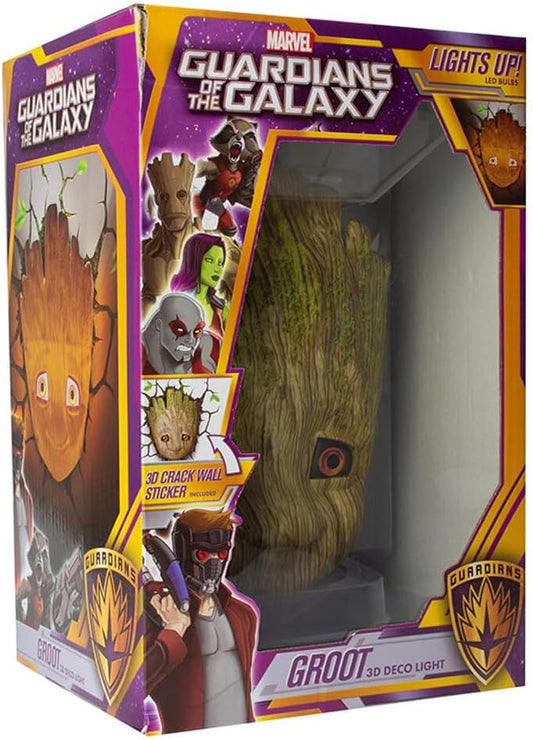Marvel 3d Led Light Baby Groot Face Lampada Da Muro
