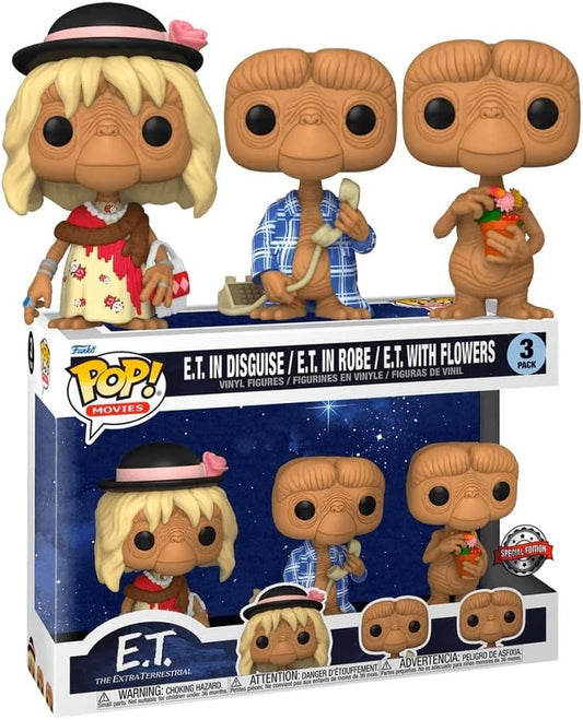 E.T. 3 Pack: E.T. In Disguise - E.T. In Robe - E.T. With Flowers Pop
