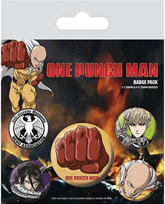 One Punch Man Atomic Destructive Badge Pack Set 5 Spille