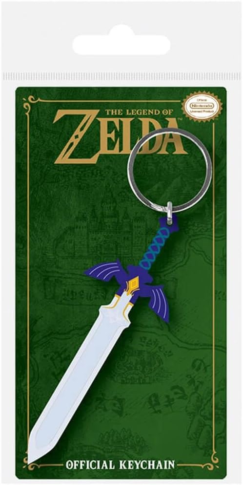 The Legend Of Zelda Master Sword Rubber Keychain Portachiavi