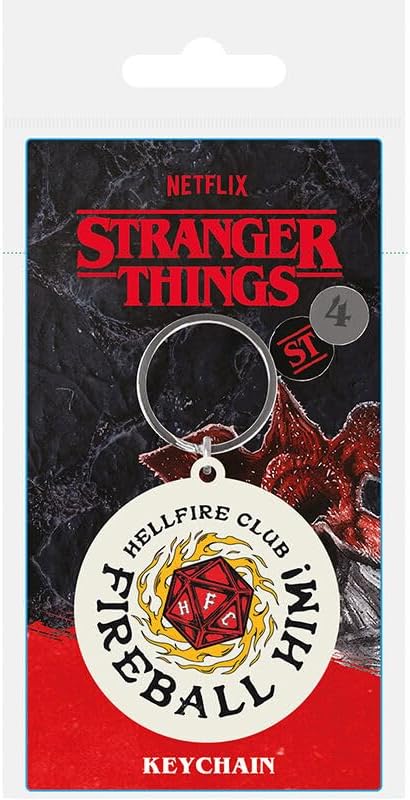 Stranger Things Fireball Him Rubber Keychain Portachiavi