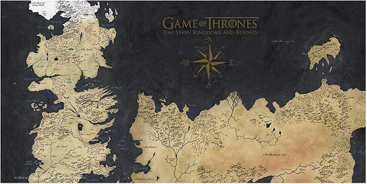 Game Of Thrones Westeros Map Tempered Glass Poster