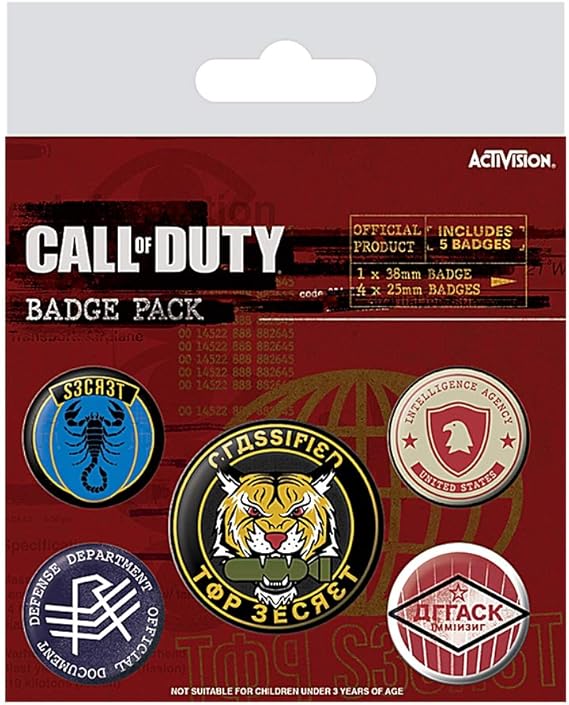 Call Of Duty: Cold War Top Secret Pin Badge Set 5 Spille