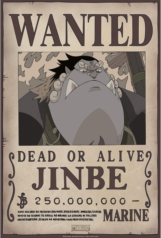 One Piece Wanted Jinbe Poster 52x35 Cm