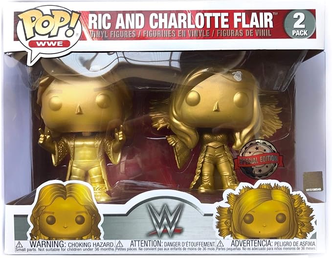 Wwe Wrestling Ric E Charlotte Flair 2-Pack Exclusive Pop