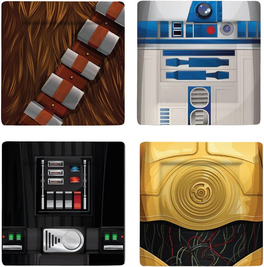 Star Wars: Plate Set: I Am Chewbacca/ R2-D2/ C-3po/ Darth Vader (Set Of 4)