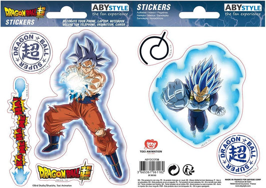 Dragon Ball Super Stickers - Adesivi 2 Fogli 16 X 11 Cm