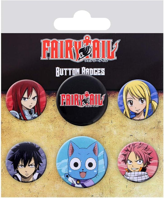 Fairy Tail Characters Badge Pack Set 5 Spille