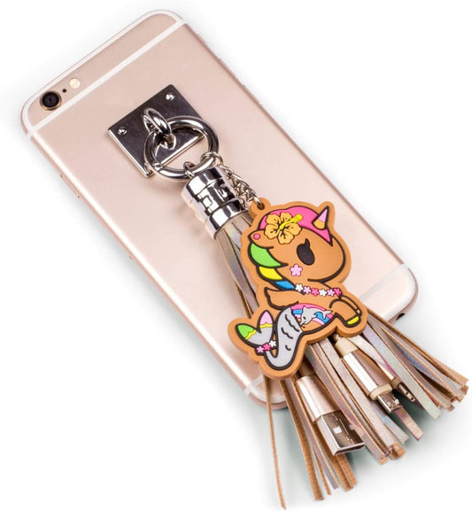 Tokidoki Usb Charging Cable 3in1 With Keychain Glitter Tassel