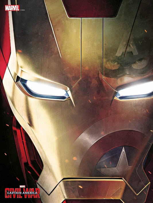 Marvel Civil War Iron Man Face Glass Poster 30x40 Cm