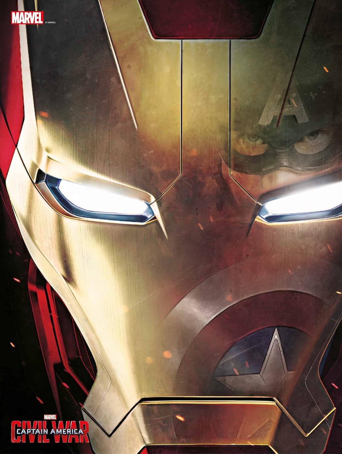 Marvel Civil War Iron Man Face Glass Poster 30x40 Cm