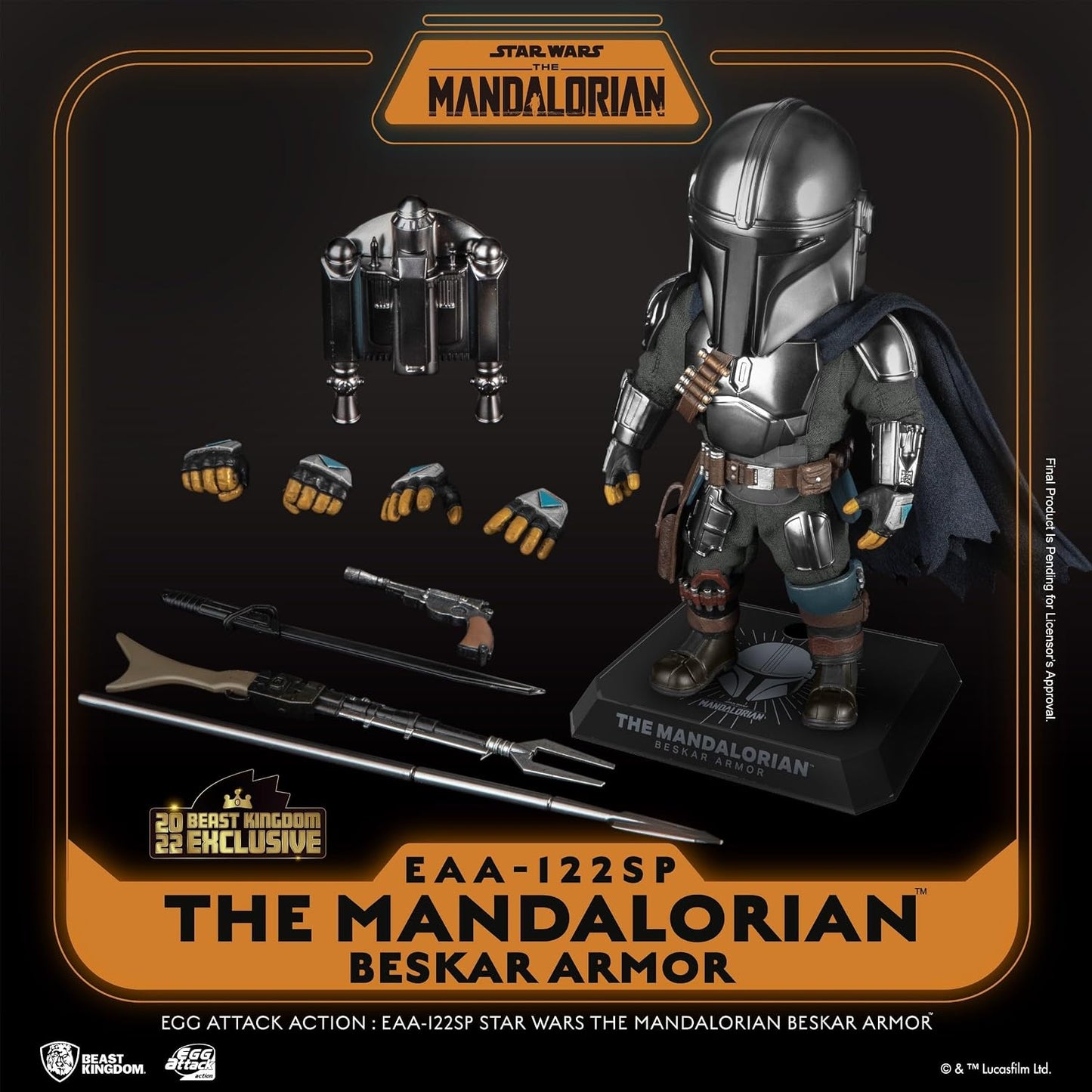 Star Wars The Mandalorian Armatura Beskar Special Edition Egg Attack Figure
