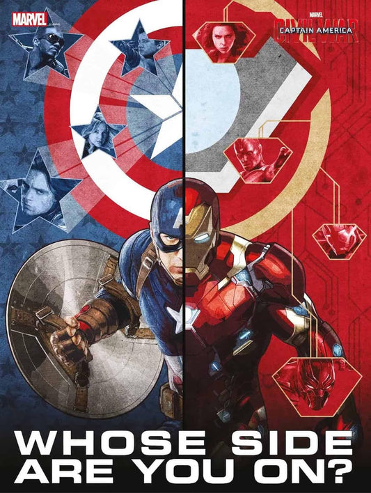Marvel Civil War Whose Side Are You Glass Poster 30x40