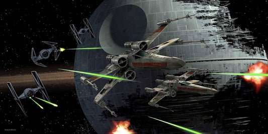 Star Wars Tie Fighter Vs X-Wing Tempered Glass Poster