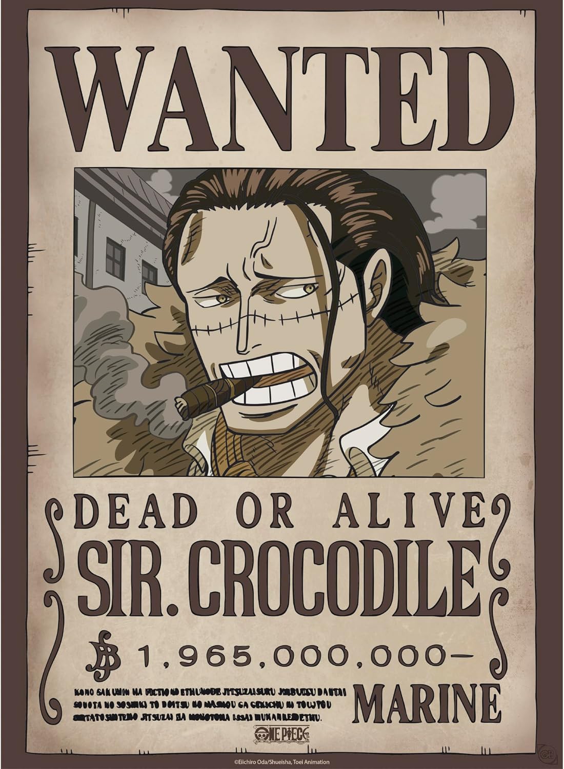 One Piece Wanted New World Crocodile Poster 52x35 Cm