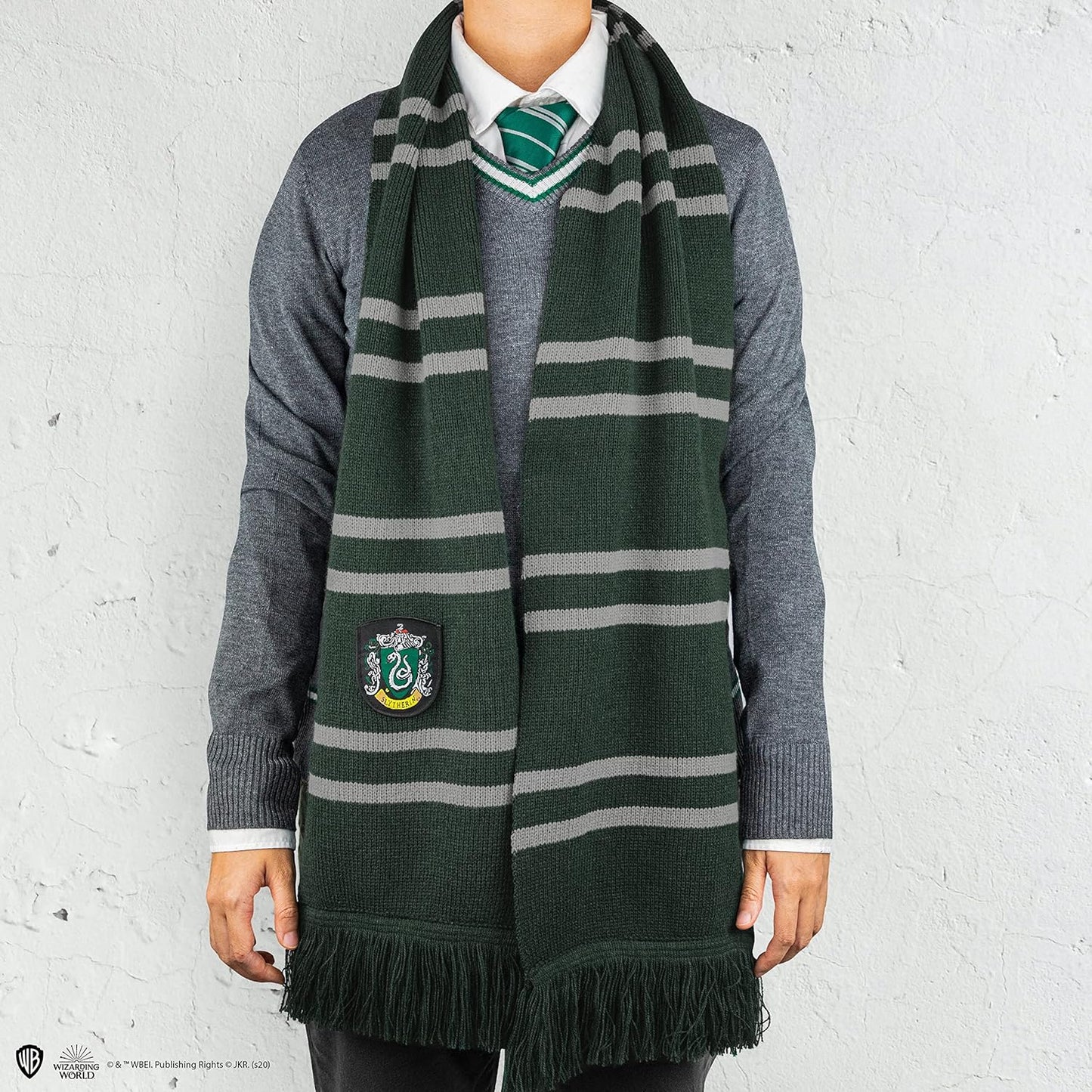 Harry Potter Slytherin Scarf Sciarpa Serpeverde 190 Cm