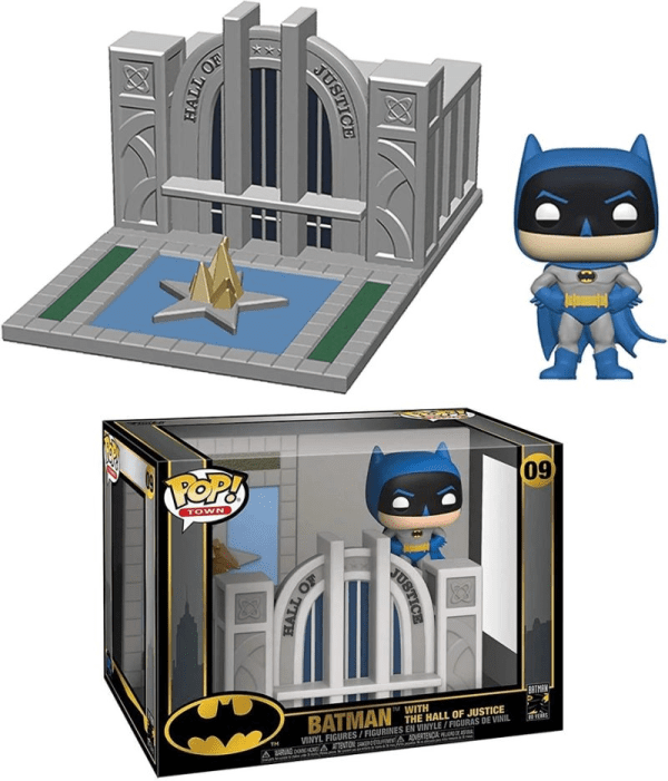 Batman 80th Hall Of Justice With Batman Pop