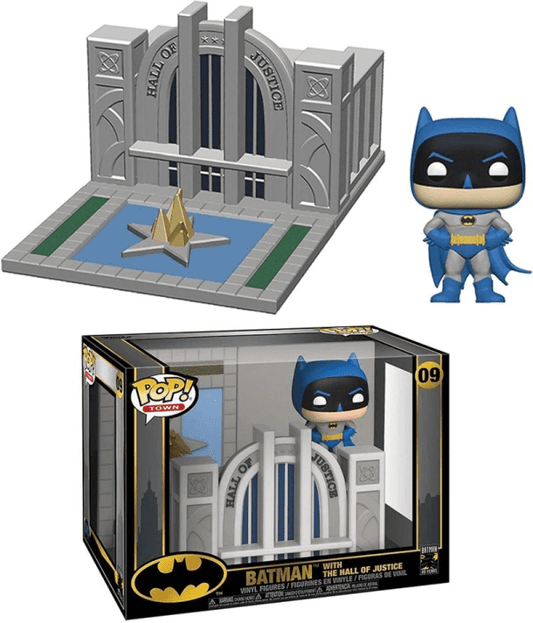 Batman 80th Hall Of Justice With Batman Pop