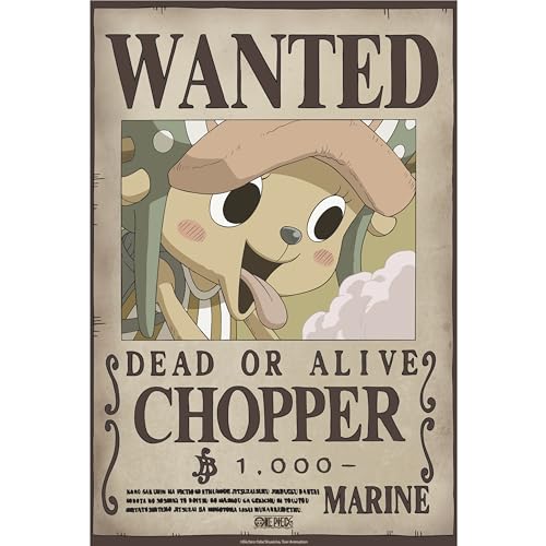 PREORDINE One Piece Poster Wanted Chopper Wano 52 x 38 Cm