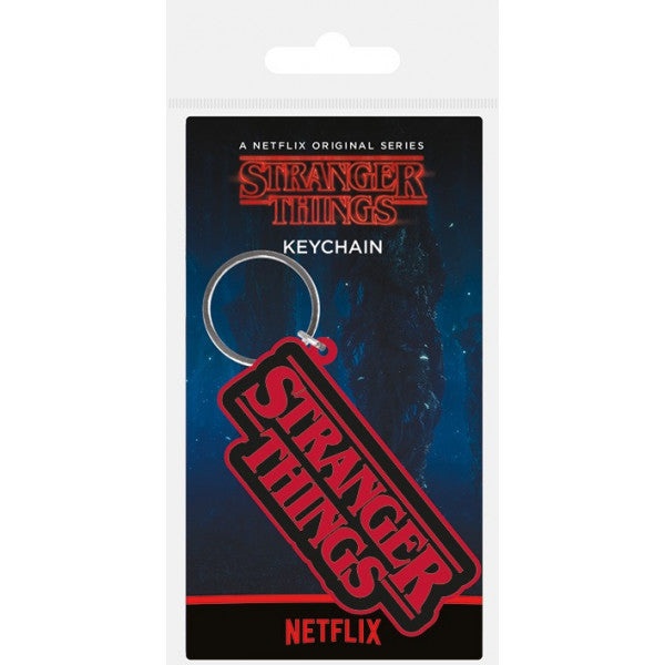 Stranger Things Logo Rubber Keychain Portachiavi