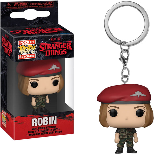 Stranger Things Hunter Robin Pocket Pop Keychain