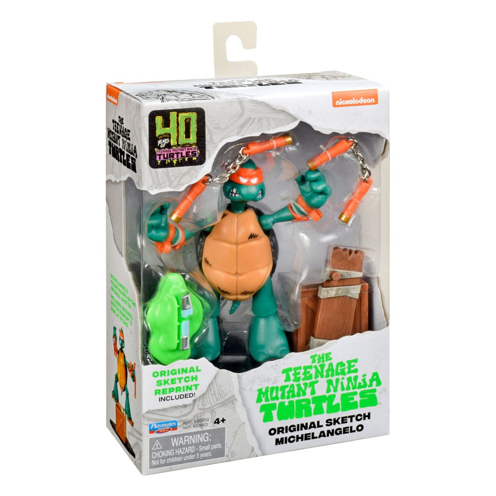 Teenage Mutant Ninja Turtles Action Figures 40th Anniversary 10 Cm Michelangelo