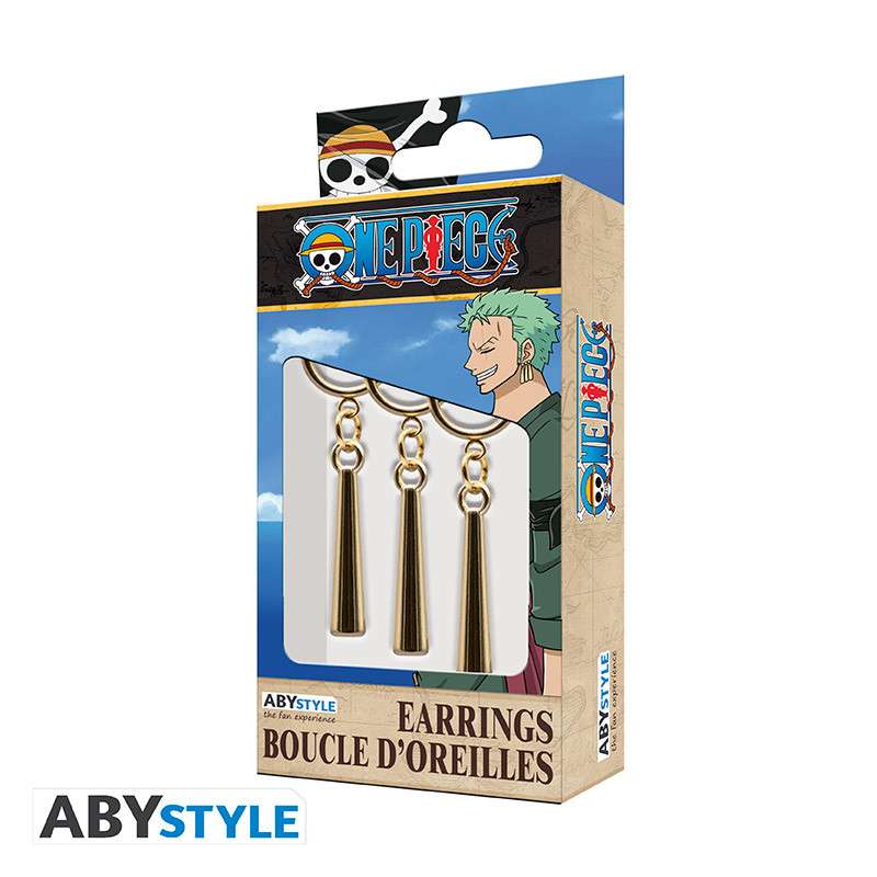 PREORDINE One Piece Zoro 3 Earrings Replica Orecchini