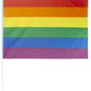 Rainbow Flag Bandiera Arcobaleno 58x38 Cm Con Asta 65 Cm