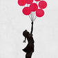 Ragazza Con Palloncini Poster 61 X 91 Cm