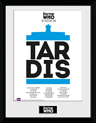 Doctor Who Spacetime Tour Tardis Stampa Con Cornice 30x40 Cm