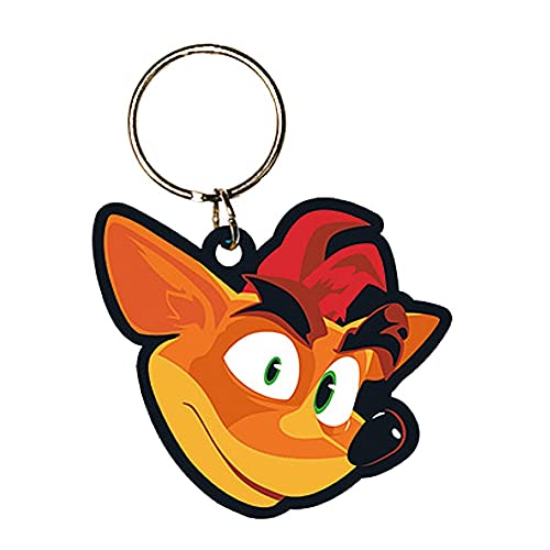 Crash Bandicoot Cartoon Rubber Keychain Portachiavi